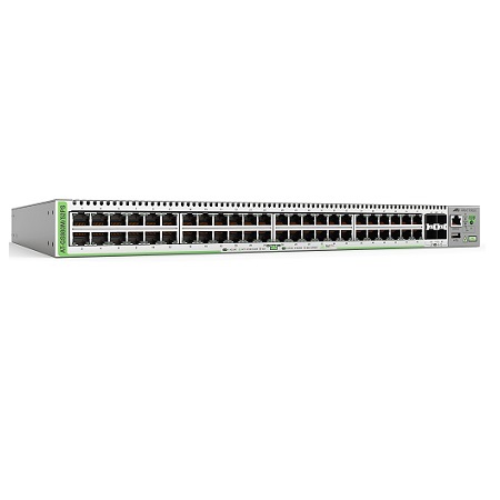 AT-GS980M/52PS-10 Hanwha Techwin AT 48 x Gigabit Ethernet Managed Switch, 4x SFP Uplink PoE+ 740W Total PoE Budget