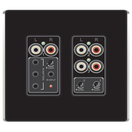 AU1011-BK Legrand On-Q LyriQ Flush Mount Triple Source Input Black