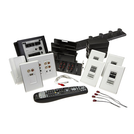AU5844-WH Legrand On-Q LyriQ High Performance Multi-Source Charge & Play 4 Zone Kit in Studio Design
