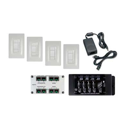 AU7054-LA Legrand On-Q Digital Audio Four-Room Expansion Kit White