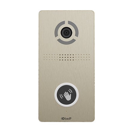 AV-05SD-GOLD BAS-IP Individual Entrance Panel with Touch-Free Button - Surface Mounted - Gold