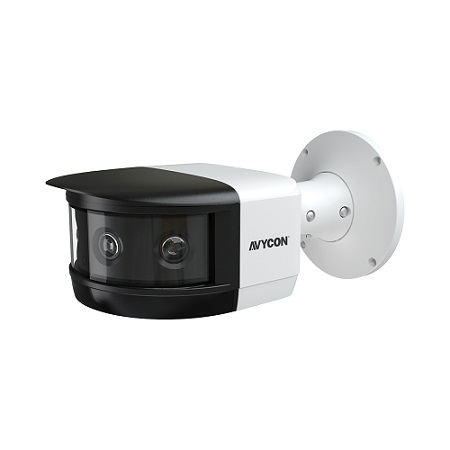 AVC-NBM81F180 AVYCON 3.2mm 30FPS @ 8MP Outdoor IR Day/Night White Light Bullet IP Security Camera 12VDC/PoE