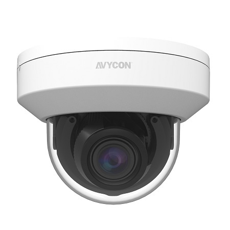 AVC-NPD51M AVYCON 2.7-13.5mm Motorized 30FPS @ 5MP Indoor IR Day/Night WDR Dome IP Security Camera 12VDC/PoE