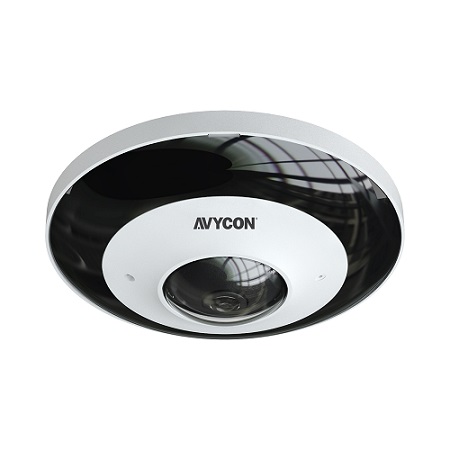 AVC-PNN61FLT AVYCON 30FPS @ 6MP Outdoor IR Day/Night WDR Fisheye IP Security Camera 12VDC/PoE