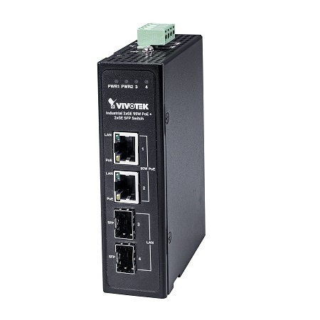 [DISCONTINUED] AW-IHH-0410 Vivotek Industrial 2xGE 95W PoH/PoE + 2xGE SFP Switch