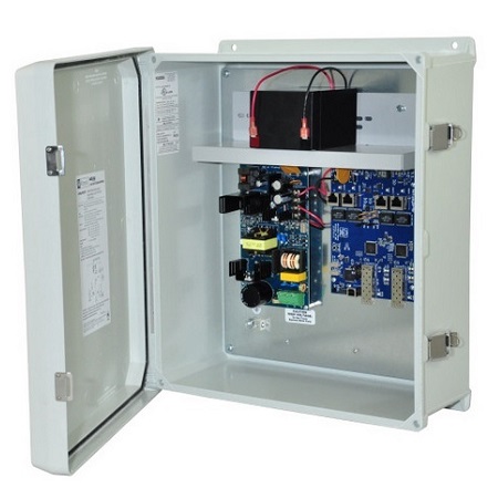 NETWAYSP4LWPX Altronix Hardened PoE+ Switches with Optimized Lithium Iron Phosphate Battery Charger