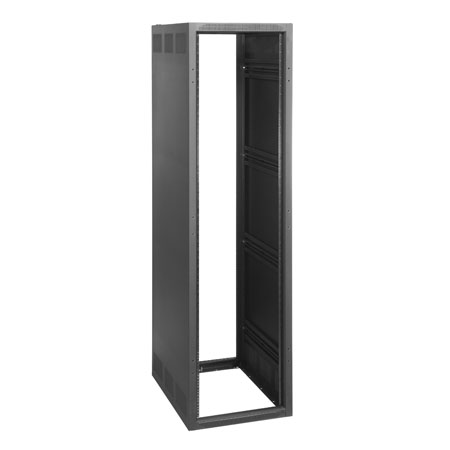 BGR-25SA-32LRD Middle Atlantic 25 Space (43-3/4") 32" Deep Stand Alone BGR Rack w/o Rear Door - Black Finish
