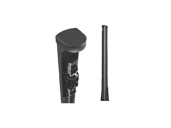 BT-100SS TAKEX 3' 3" Single Sided Beam Tower Enclosure, 180 Degree View, Maximum Stacking - 2 Quad Beams
