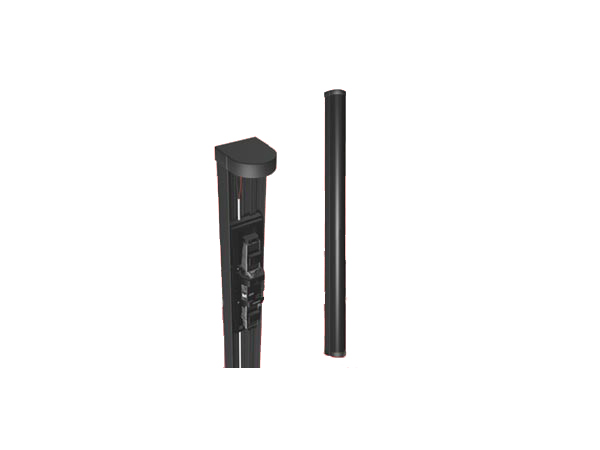 BT-100WM TAKEX 3' 3" Wall Mount Beam Tower Enclosure, 180 Degree View, Maximum Stacking - 2 Quad Beams