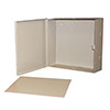 BW-106BP Mier NEMA Type 1 Indoor 12" W x 12" H x 4" D Metal Electrical Enclosure - Beige w/ Internal Removable 10" W x 10" H Back Panel