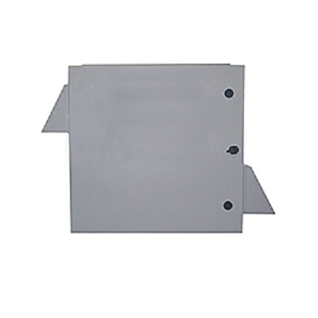 BW-1248FCSS Mier NEMA Type 3R Outdoor 24" W x 24 "H x 8 "D Stainless Steel Electrical Enclosure with Thermostat and Fan - Gray - Solid Door