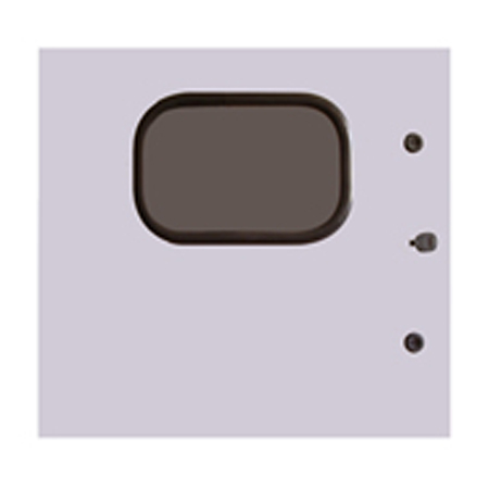 BW-124BPW BW-124BP Mier NEMA Type 4 Outdoor 24" W x 24" H x 12" D Electrical Enclosure - Gray w/ Removable 22" W x 22" H Back-Panel - Door with Window