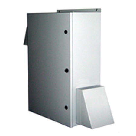 BW-136FC Mier NEMA Type 3R Outdoor 24" W x 36" H x 12" D Metal Enclosure - Gray w/ Internal Removable 22" W x 34" H Back-Panel