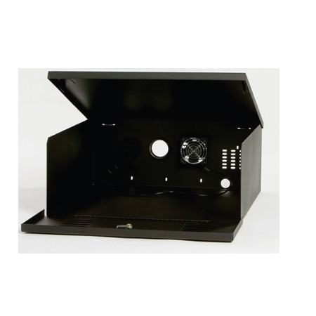 BW-200 Mier NEMA Type 1 Indoor 20" W x 8" H x 20" D DVR LockBox with Fan - Black