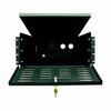 Show product details for BW-230-12V Mier NEMA Type 1 Indoor 17.73" W x 8.1" H x 24" D Rackmount DVR/CPU/DVD Lockbox - Black w/ 12V Fan, Lock, Drop-down Front Cover and Removable top