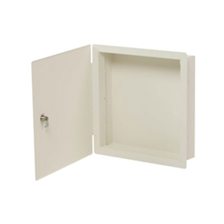 BW-316 Mier NEMA Type 1 Indoor 10" W x 10" H x 3.5" D Flush Mount Lockbox - Yoke-White