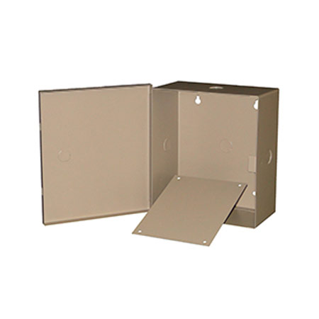 BW-98BP Mier  NEMA Type 1 Indoor 7" W x 8" H x 3.5" D Metal Electrical Enclosure - Beige w/ Internal Removable 5" W x 6" H Back Panel
