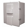 BW-FC16147 Mier NEMA Type 3R Outdoor 16" W x 14" H x 7" D Polycarbonate Electrical Enclosure with Thermostat and Fan - Gray - Solid Door