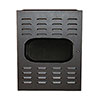 BW-RACKBOXW Mier NEMA Type 1 Indoor 19.25" W x 24" H x 26" D Metal Enclosure with and Fan - Black - Door with Window