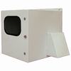 BW-RACKFCW Mier NEMA Type 1 Indoor 22" W x 24" H x 24" D Metal Enclosure with Termostat and Fan - Gray - Door with Window