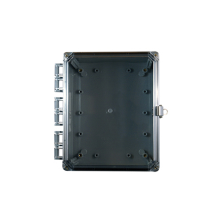 BW-SL1084C Mier UL Listed NEMA Rated Outdoor 10" H x 8" W x 4" D Polycarbonate Electrical Enclosure - Gray - Clear Door
