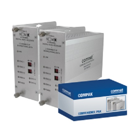 COMPAK412M1 Comnet FVT/R412M1 4 Channel Video 2 Channel Data MM 1 Fiber