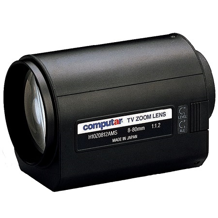 H10Z0812AMS Computar 1/2" C-Mount 8-80mm Motorized Zoom F/1.2 Video Auto Iris Lens