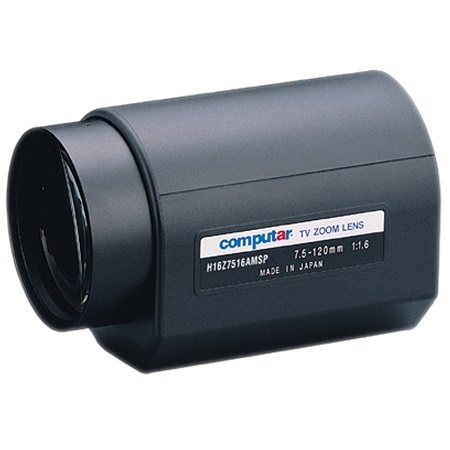 H16Z7516AMSP Computar 1/2" C-Mount 7.5-120mm Motorized Zoom F/1.6 Video Auto Iris Lens