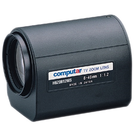 H6Z0812MS Computar 1/2" C-Mount 8-48mm Motorized Zoom F/1.2 3 Motors
