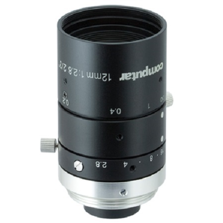 M1228-MPW3 Computar 2/3" C-Mount 12mm F2.8 8MP Fixed Iris Lens