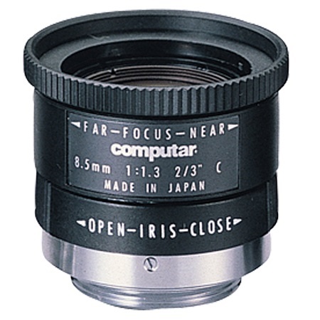 M8513 Computar 2/3" C-Mount 8.5mm F/1.3 Monofocal Manual Iris Lens