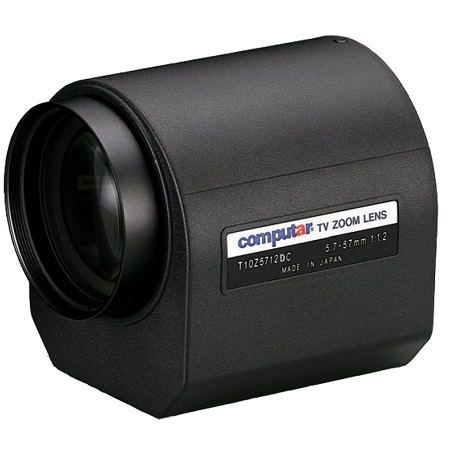 T10Z5712DC Computar 1/3" CS-Mount 5.7-57mm Motorized Zoom F/1.2 Mini Connector DC Auto Iris Lens