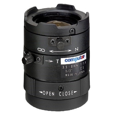 T2Z3514CS Computar 1/3" 3.5-8mm f1.4 Vari-Focal Manual Iris CS-Mount Day/Night Lens