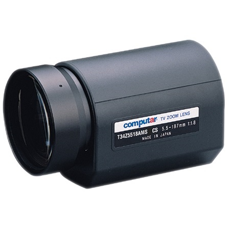 T34Z5518AMS-CS Computar 1/3" CS-Mount 5.5-187mm Motorized Zoom F/1.8 Video Auto Iris Lens