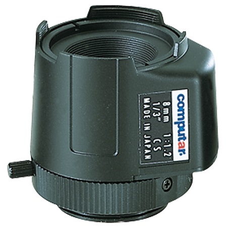 TG0812FCS-L Computar 1/3" CS-Mount 8mm F/1.2 Mini Connector Long Cable DC Auto Iris Lens