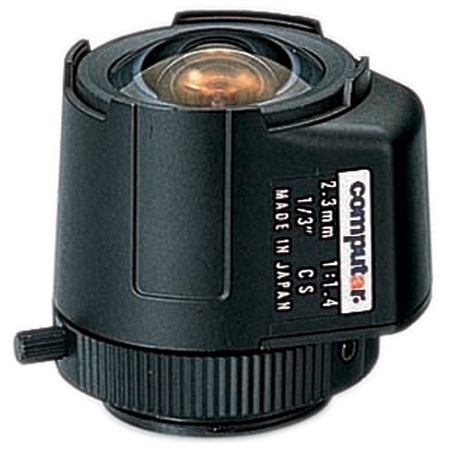 TG2314FCS-L Computar 1/3" CS-Mount 2.3mm F/1.4 Mini Connector Long Cable DC Auto Iris Lens