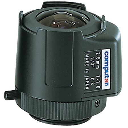 TG2616FCS-L Computar 1/3" CS-Mount 2.6mm F/1.6 Mini Connector Long Cable DC Auto Iris Lens