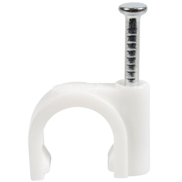 CABLE-CLIP-RG59-WH Cable Clips for RG59U Cable - White - Pack of 100