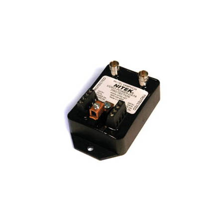 CAMPDD24 Nitek Coax Camera Surge Protector for Video, PTZ, and 12/24 Volt Power - 1 Channel Multi-stage