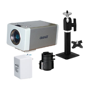 CK-15C Ganz YCH-03A Camera Kit w/ TG2Z3514FCS (3.5-8mm Varifocal DC A/I) Mounting Bracket & 24VAC Power Supply