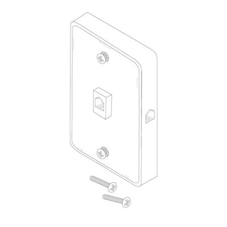 Vanco Color Mate Wall Mount Jack with Two Side Jacks