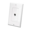 Show product details for CMWP1D Vanco Wall Plate Phone Jack Decor 4C Ivory