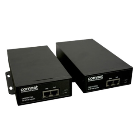 CNGE1IPS75AC Comnet Industrial 75 W Gigabit Power over Ethernet Midspan Injector Compatible with IEEE802.3at with Power Cord