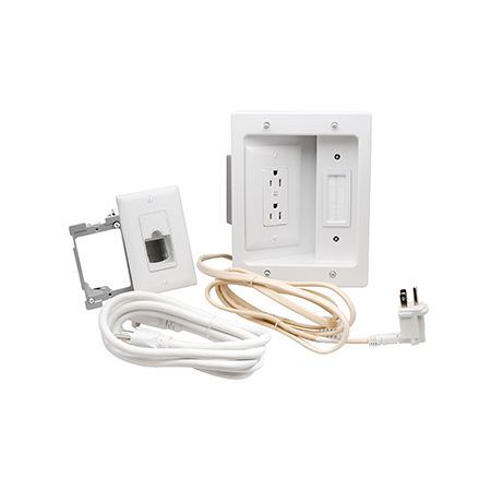 CPT306W-V1 Legrand On-Q In-Wall TV Power and Cable Management Kit - White