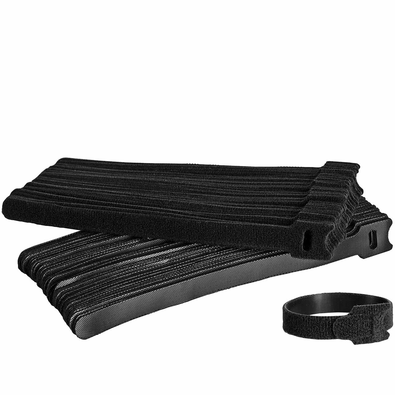 CTS-812/100 Jonard Tools Hook and Loop Cable Tie Strap, 8" x 1/2", Pack of 100