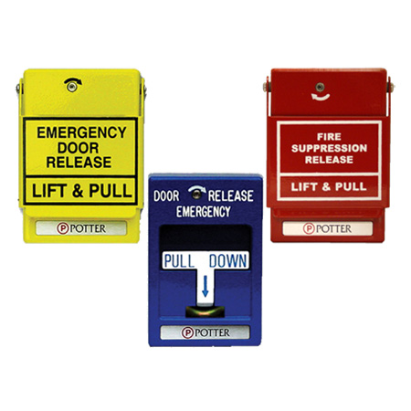 CUSTOM-RMS-1T-LP Potter Custom RMS-1T SPST Normally Open Contact with Lift and Pull Cover (Dual Action) - Custom Body Color, Lettering Color, and Text - Non-returnable
