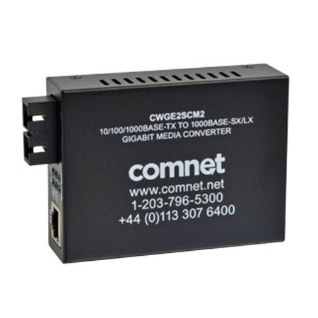 CWGE2SCM2 Comnet 10/100/1000Mbps Ethernet SC Connector 2 Fiber Multimode 8db 550 m Max Distance
