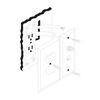 Show product details for CWP59ACTX Vanco Wall Plate Phone/Coax/Electrical 4C Ivory