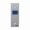Show product details for 970N-G-MA-08-28 Dormakaba Rutherford Controls Narrow Maintained Action Tamper-proof Illuminated Request-To-Exit Button Brushed Anodized Aluminum Faceplate 24VDC - Green Cap