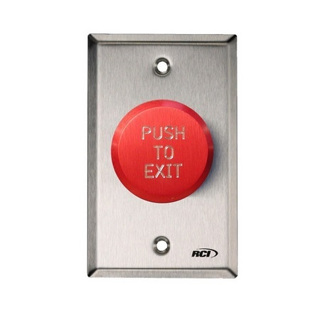 991-RBPTDX32D Dormakaba Rutherford Controls Standard Single Gang Blank Button in 32D - Red